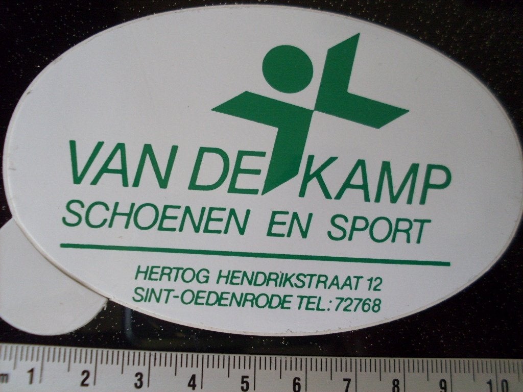 sticker van de Kamp schoenen en sport sint-oedenrode logo, Verzenden, Zo goed als nieuw, Bedrijf of Vereniging