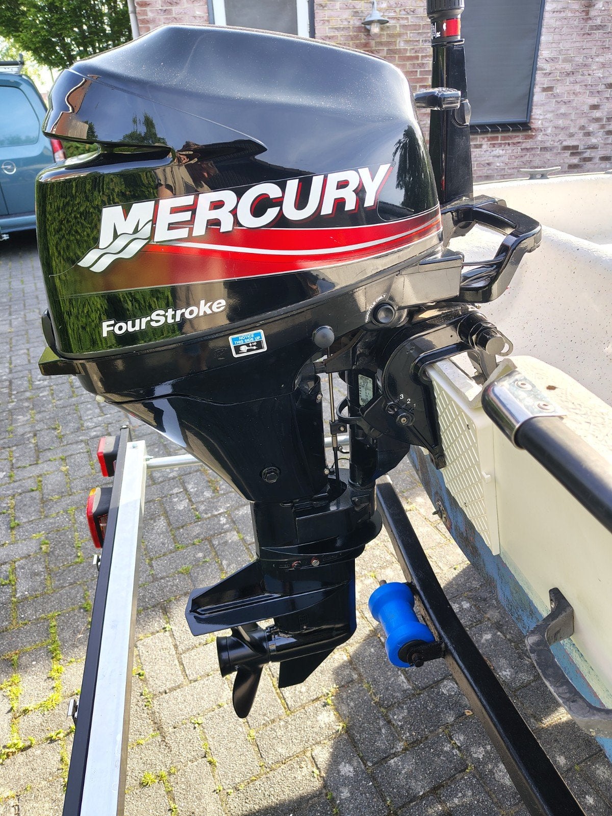 Mercury 8pk kortstaart Boot 430 op trailer, Ophalen, Tot 10 pk, Viertaktmotor, Quicksilver