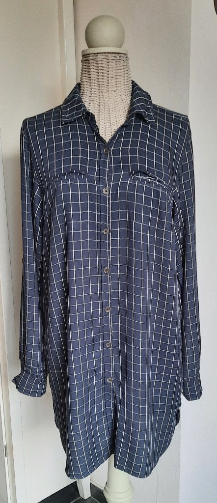 Didi tuniek, blouse, jurkje. Blauw wit geblokt. Maat M, Kleding | Dames, Blouses en Tunieken, Maat 38/40 (M), Blauw, Didi, Ophalen of Verzenden