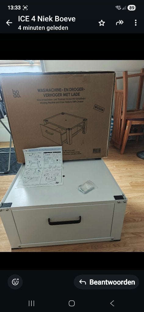 Wasmachineverhoger NIEUW., Witgoed en Apparatuur, Ophalen, 8 tot 10 kg, Nieuw, 1600 toeren of meer