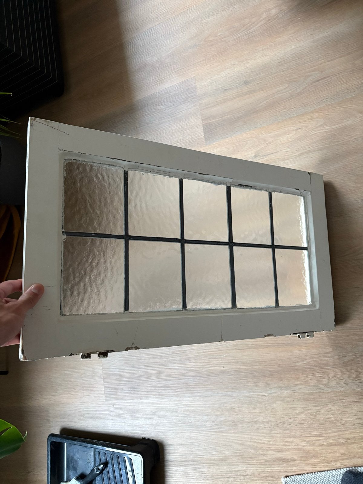 Antique glass window, Doe-het-zelf en Verbouw, Gevelraam of Ruit, Gebruikt, Minder dan 80 cm, Ophalen of Verzenden