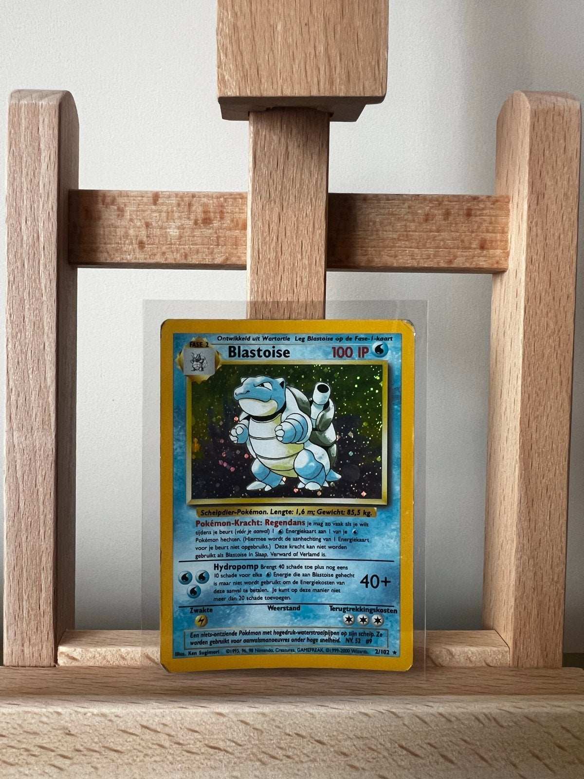 Blastoise Pokémon kaart - Base Set Nederlands, Ophalen of Verzenden, Gebruikt, Losse kaart