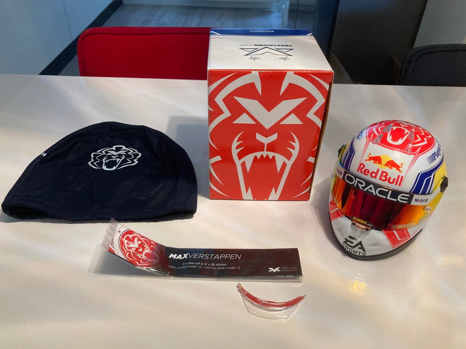 Max Verstappen helm 1/2 season 2023, Ophalen of Verzenden, Zo goed als nieuw, Formule 1