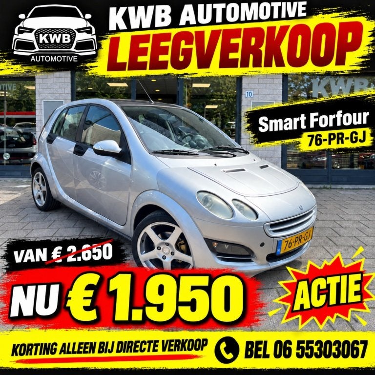 Smart Forfour 1.5 passion | Airco | Panoramadak | Beurt | Ni, Auto's, 4 cilinders, Origineel Nederlands, Bedrijf, Handgeschakeld