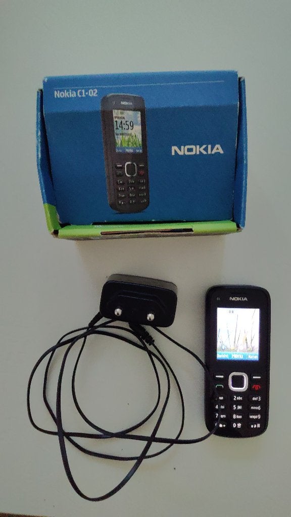 Nokia C1-02, Gebruikt, Geen camera, Zwart, Ophalen of Verzenden