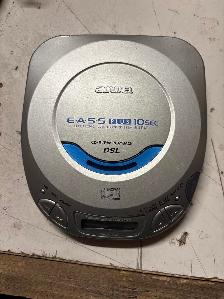 Aiwa Discman XP-V411 met E.A.S.S. Plus 10 Sec, Audio, Tv en Foto, Walkmans, Discmans en Minidiscspelers, Ophalen of Verzenden