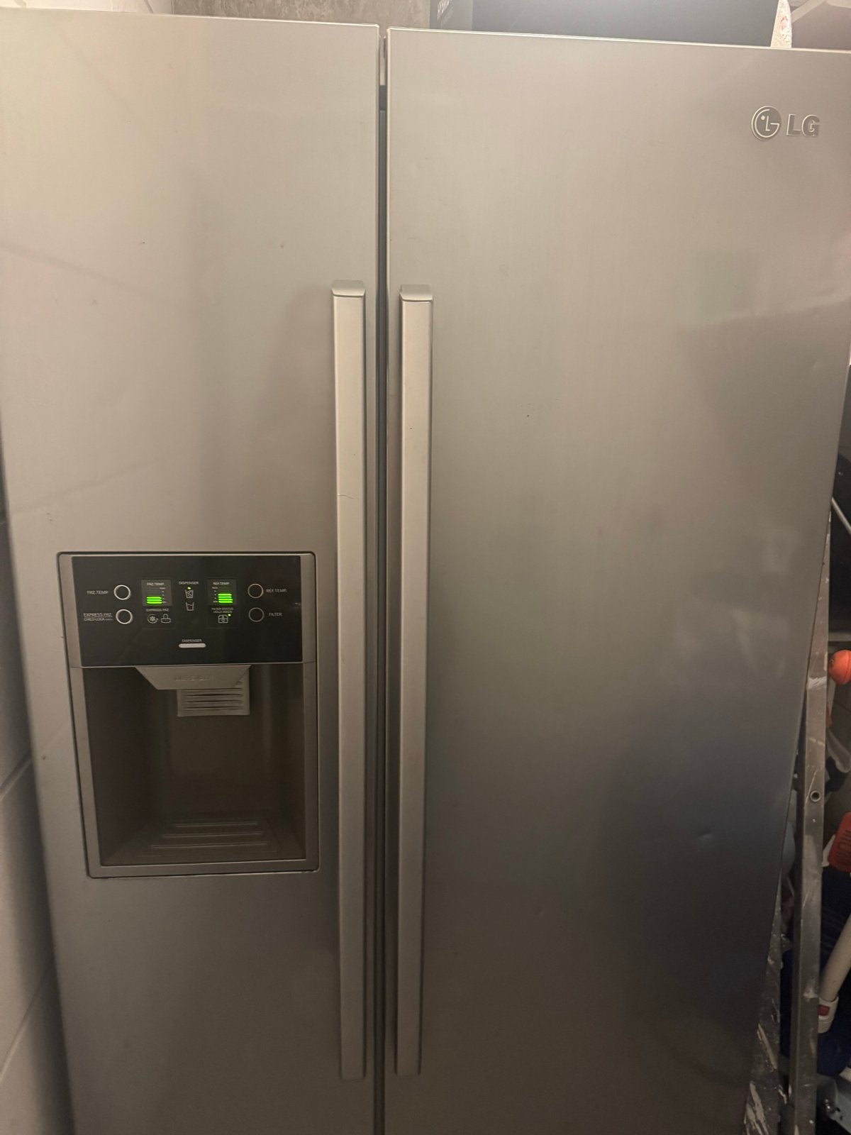 LG Amerikaanse Koelkast GW-L207FLQA met Water/IJs Dispenser, Ophalen, Gebruikt, 200 liter of meer, 60 cm of meer