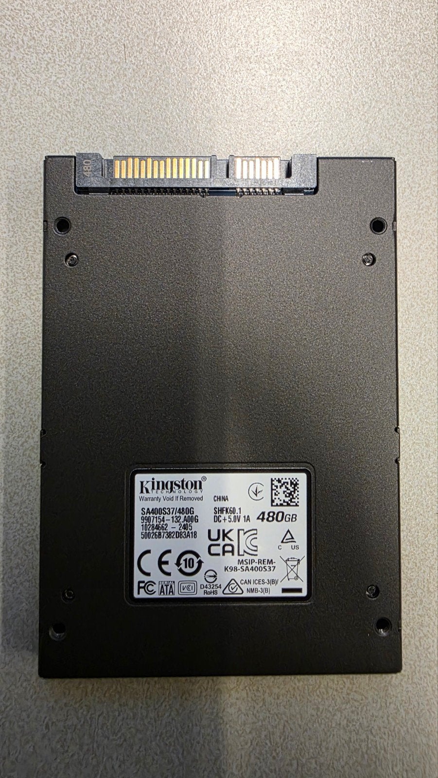 Kingston A400 480GB SATA SSD - Zo goed als nieuw, Intern, 480GB, Kingston, Server