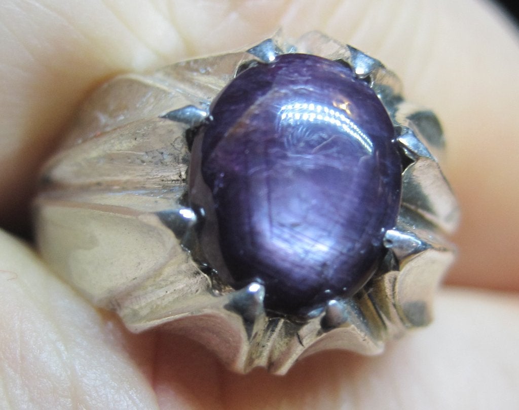 Robijn 4,9krt 100% natuurlijk bijzonder zilver ring zeldzaam, Ophalen, 19 tot 20, Zo goed als nieuw, Dame of Heer