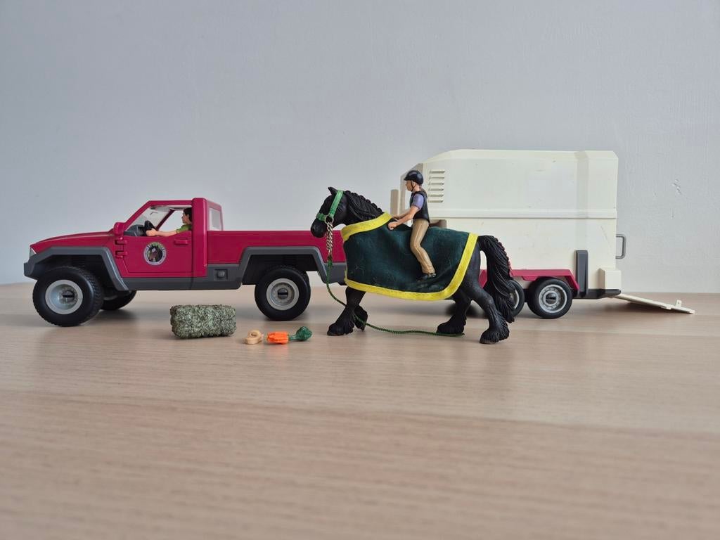 Schleich trailerset 42346 - Zo goed als compleet, Ophalen of Verzenden
