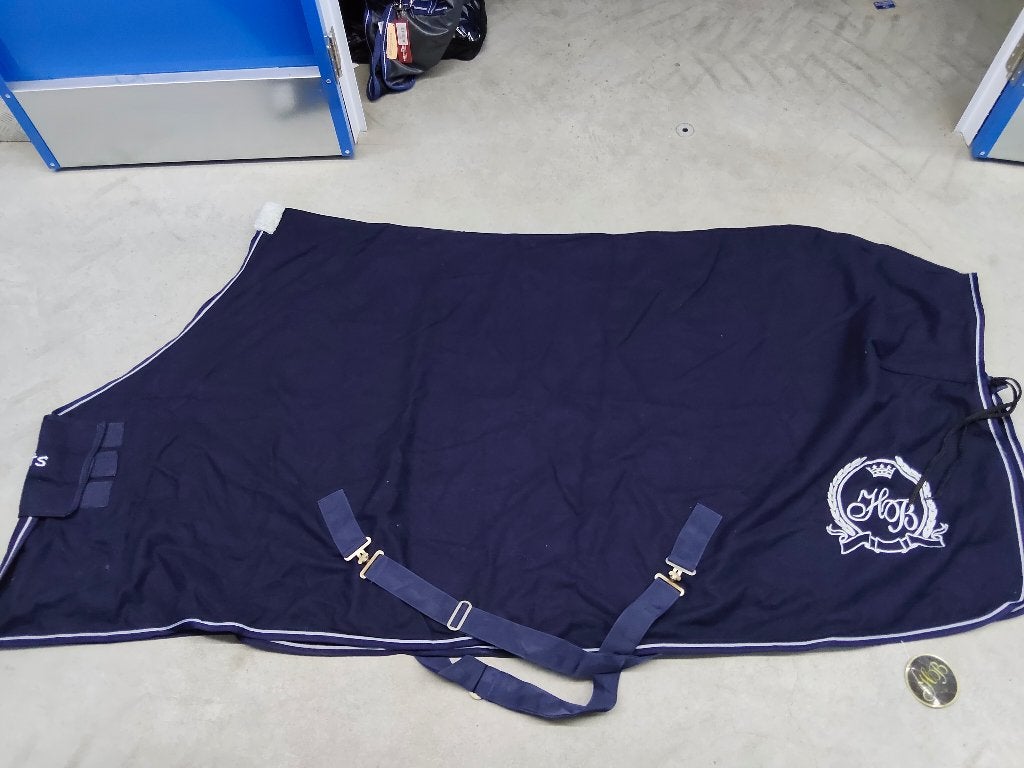 Wollen deken HB navy 195 & 205 cm, Ophalen of Verzenden, Nieuw, Deken