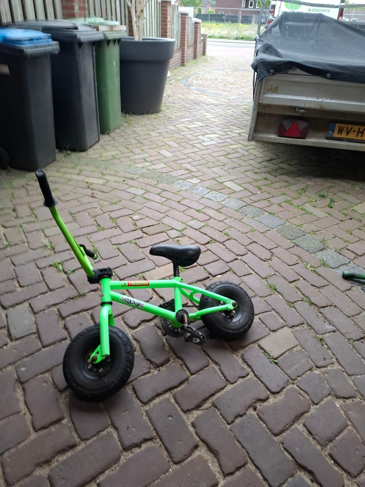 Leuke BMX fiets met setje nieuwe handvatten, Ophalen, Gebruikt, Staal, Velgrem