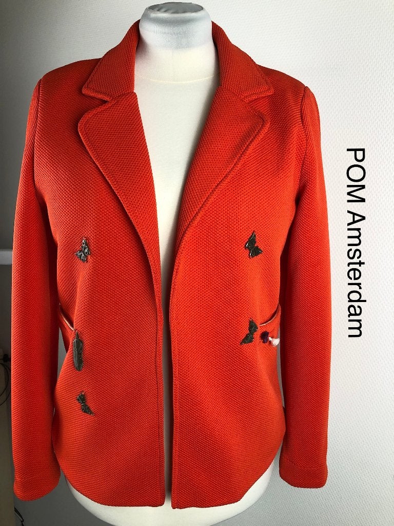POM Amsterdam Blazer  (mt: 42) 18,3/8644, Kleding | Dames, Jasjes, Kostuums en Pakken, Zo goed als nieuw, Maat 42/44 (L), Rood