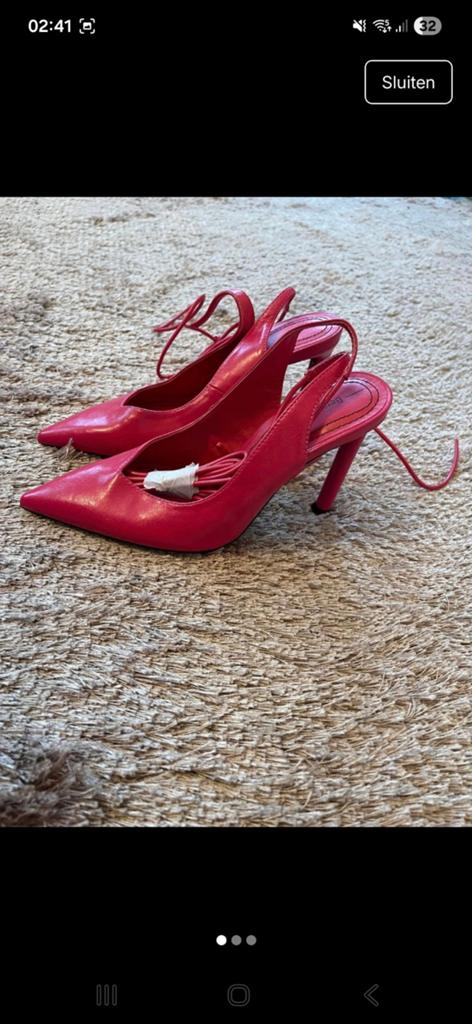 Bershka roze hakken met bandjes, Kleding | Dames, Schoenen, Pumps, Zo goed als nieuw, Roze, Bershka
