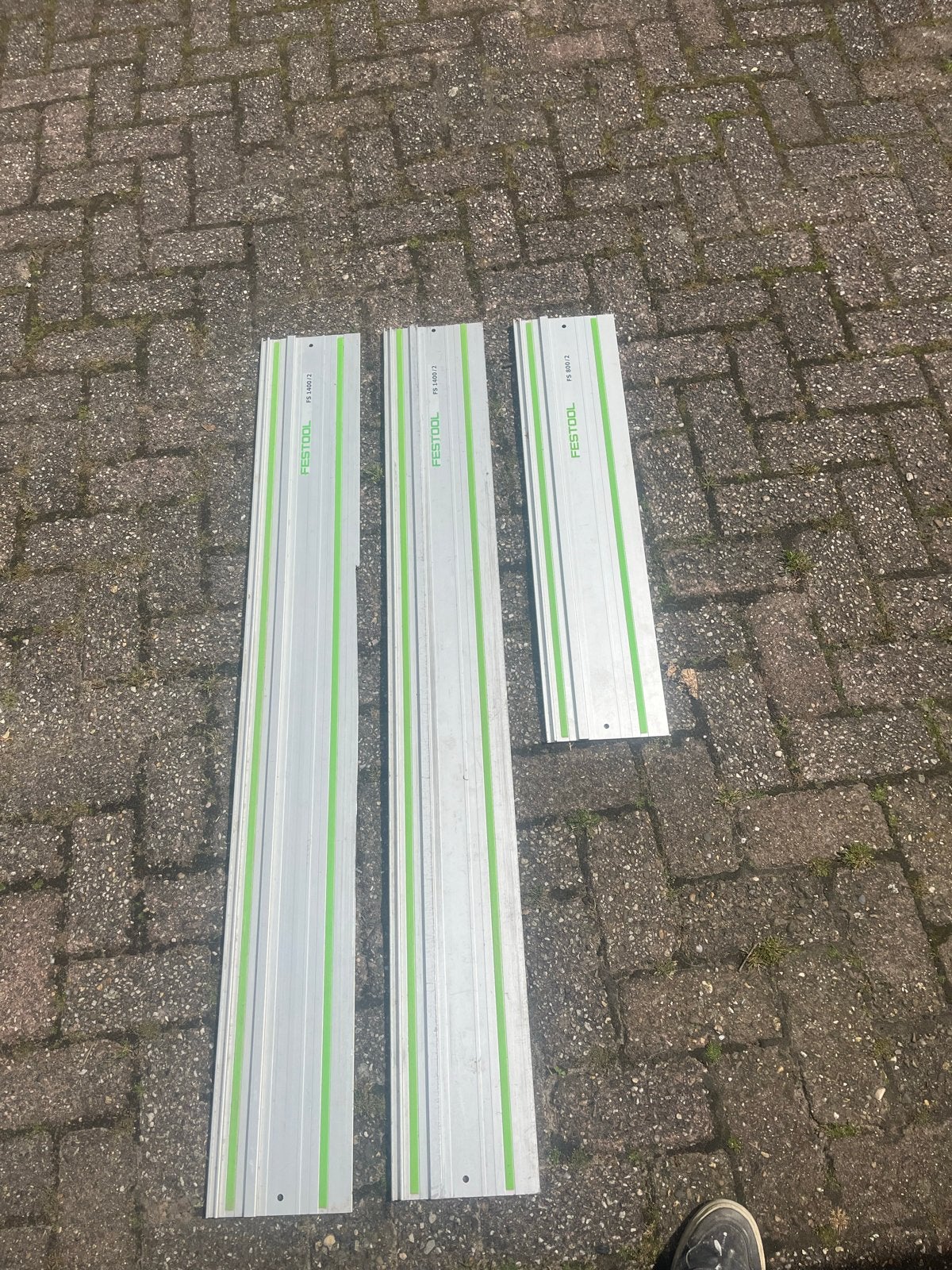 Festool geleiderails: 2x FS 1400 en 1x FS 800, Doe-het-zelf en Verbouw, Ophalen of Verzenden, Gebruikt