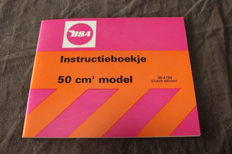 BSA Ariel 3 50cc 1970 driewieler instructie boekje, Ophalen of Verzenden, Zo goed als nieuw