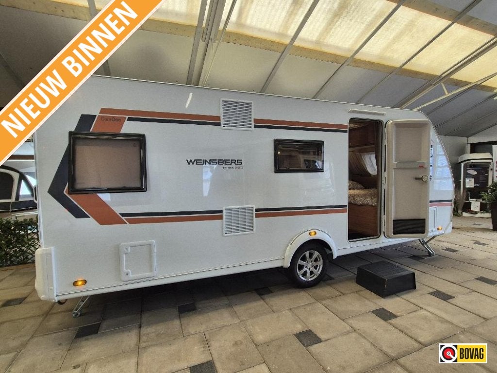 Weinsberg CaraOne Edition HOT 550 QDK 3 stapelbedden, douche, Caravans en Kamperen, Overige merken, Schokbreker, Bedrijf, Treinzit