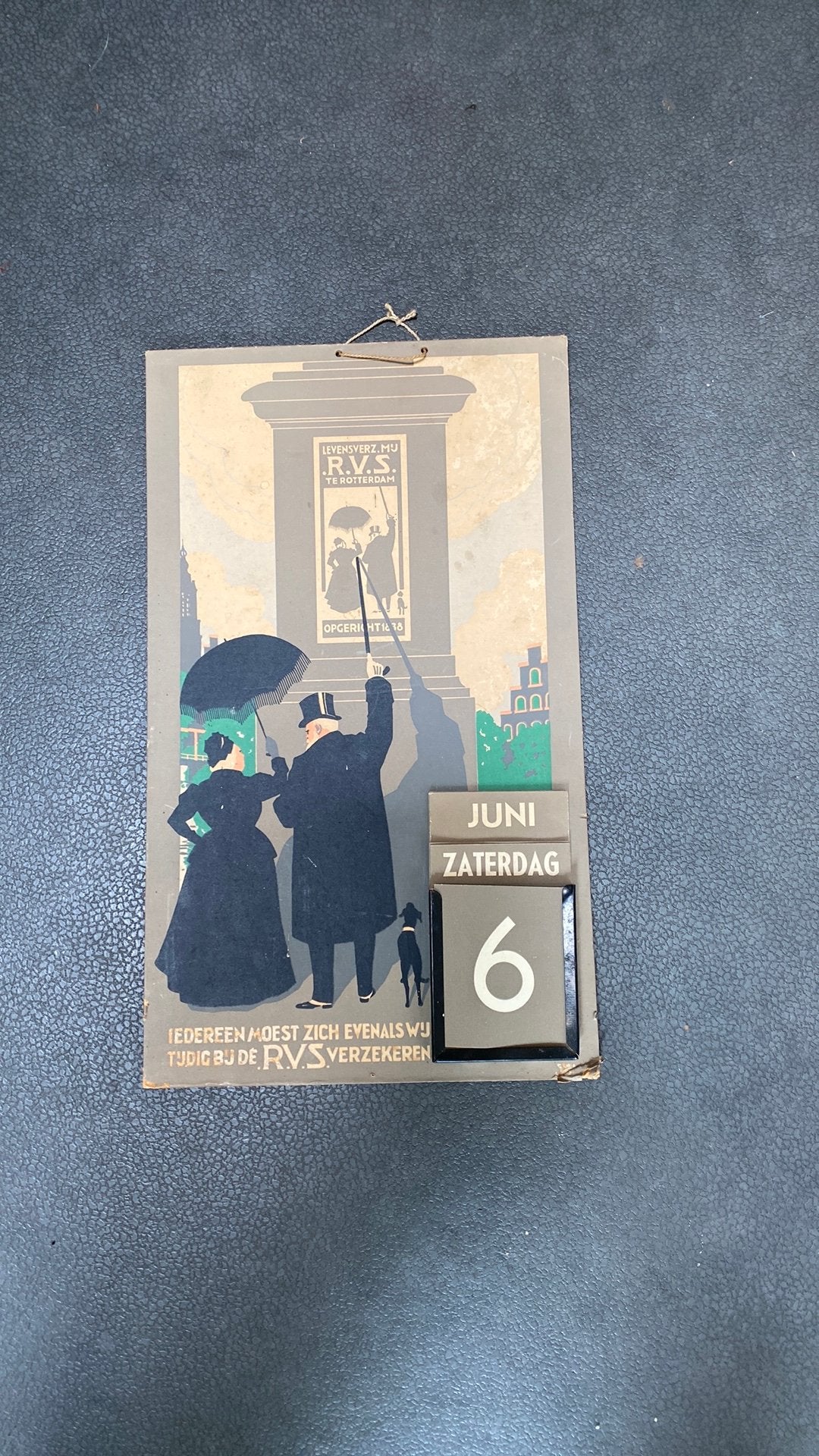Antieke kalender RVS  Tjeerd Bottema, Ophalen of Verzenden, Maandkalender