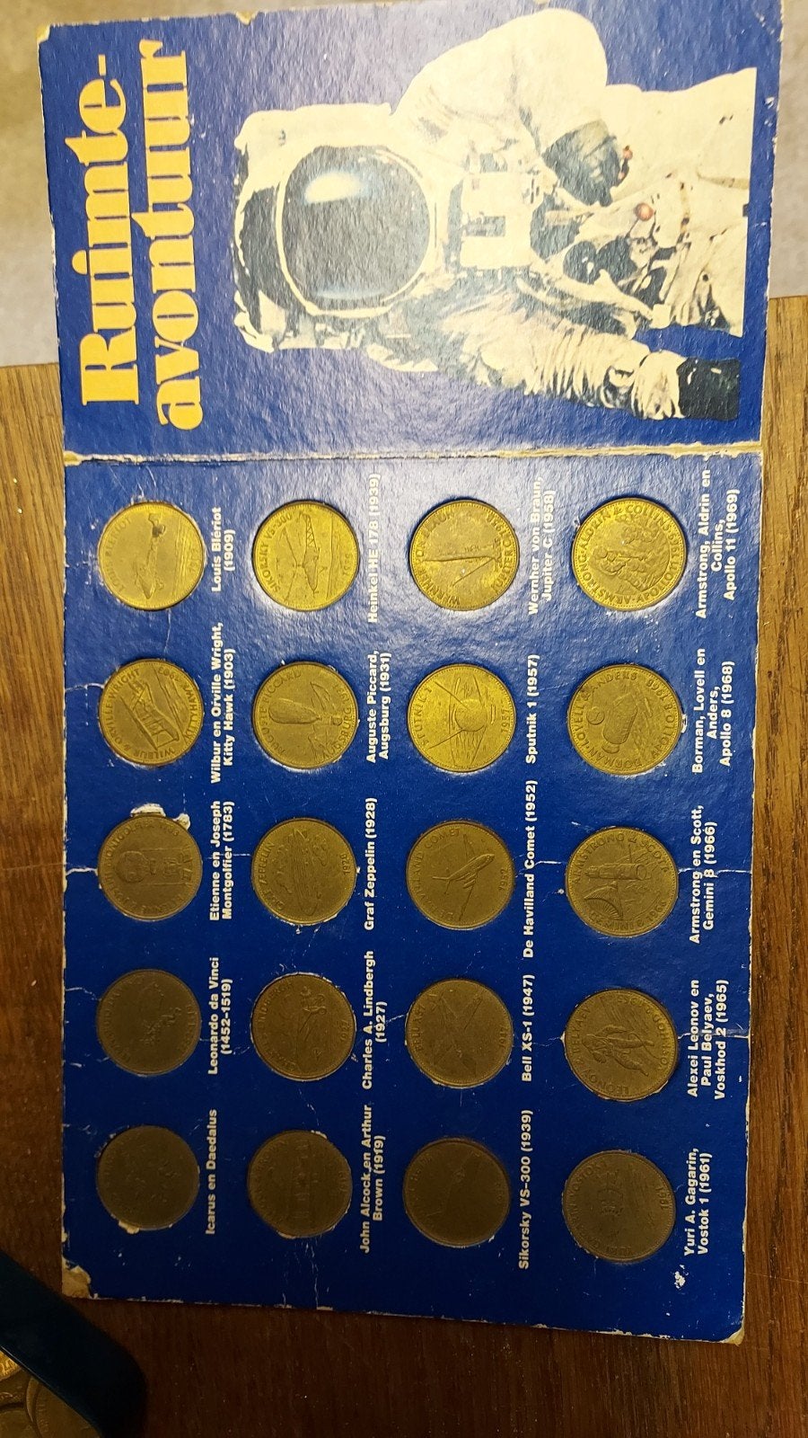 Ruimte-avontuur muntenalbum met extra munten, Postzegels en Munten, Munten en Bankbiljetten | Toebehoren, Ophalen of Verzenden