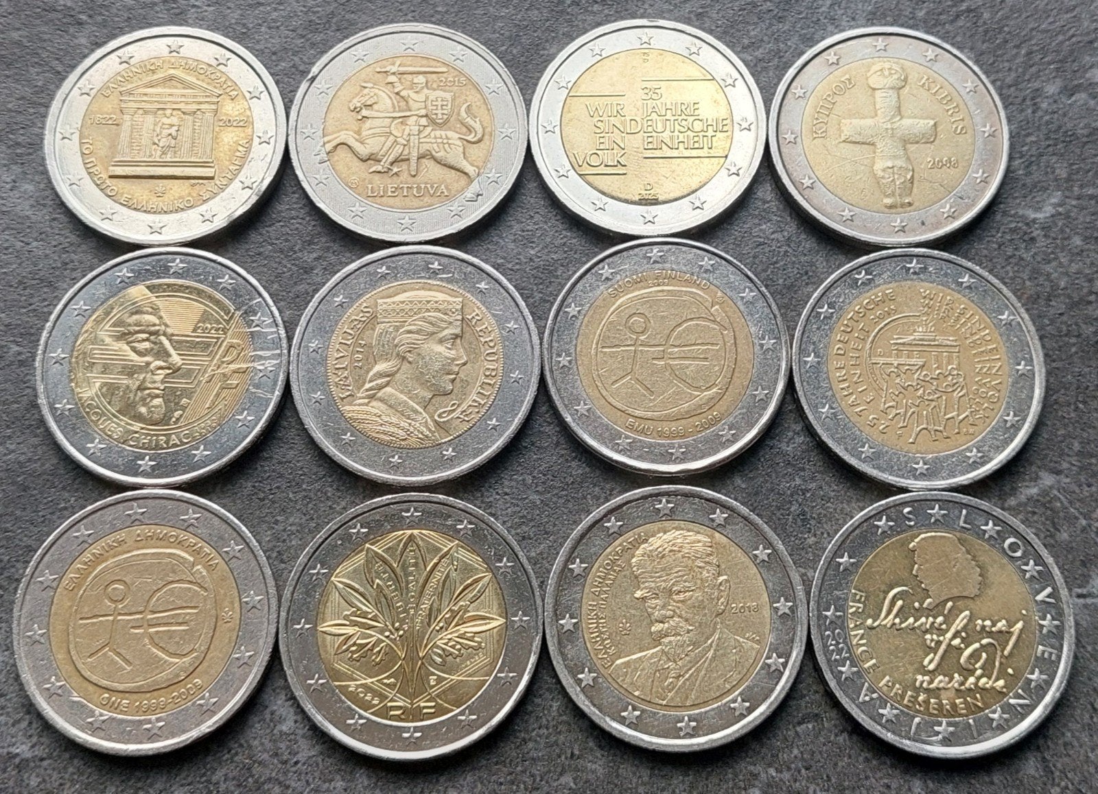 30 speciale 1, 2 euromunten 🇱🇹🇸🇰🇨🇾🇭🇷🇪🇸🇧🇪🇳🇱🇩🇪, Postzegels en Munten, Munten | Europa | Euromunten, Ophalen of Verzenden