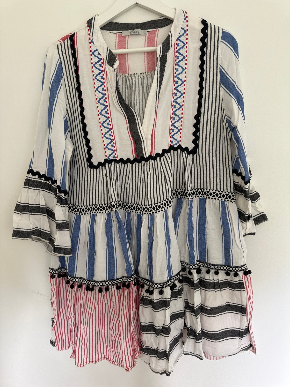 Devotion Ella gestreepte tuniekjurk XS, Kleding | Dames, Jurken, Zo goed als nieuw, Maat 34 (XS) of kleiner, Meerkleurig, Boven de knie