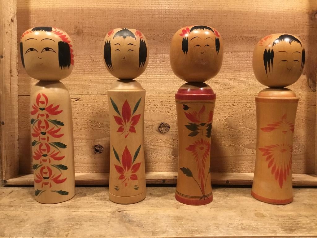 Vintage Japanse kokeshi poppen (€20 incl. verzending), Antiek en Kunst, Verzenden