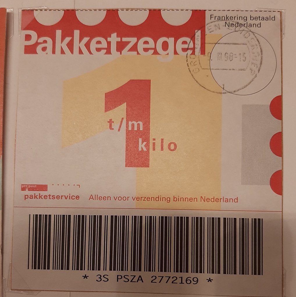 Pakketzegel t/m 1 kilo geel Met stempel Groningen Zuiderdiep, Ophalen of Verzenden, Overige typen