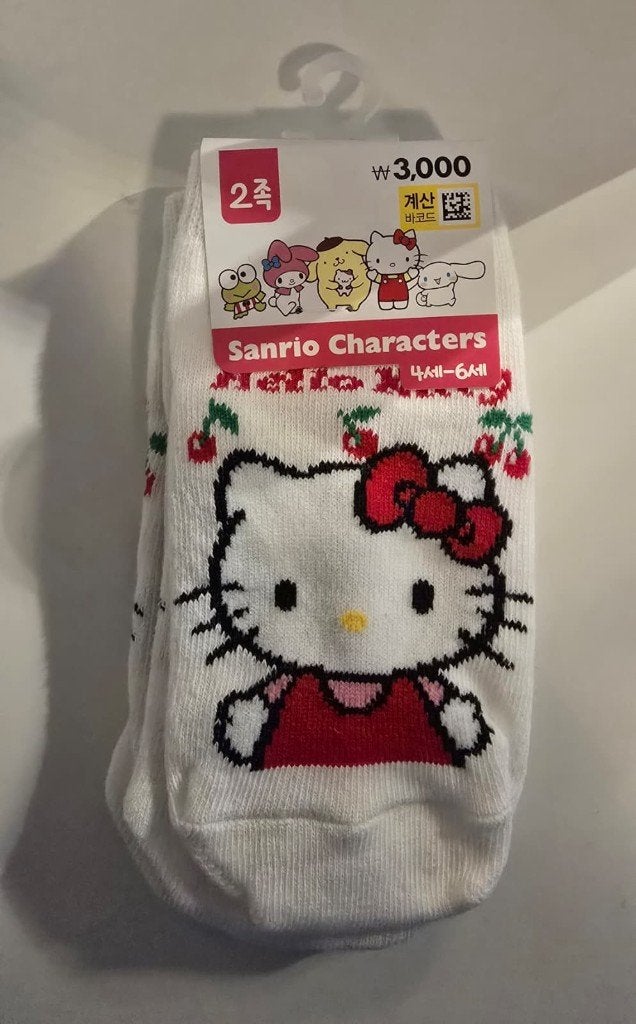 Sanrio Hello Kitty sokken (2 paar) | Leeftijd 4-6 jaar, Ophalen of Verzenden, Nieuw, Jongen of Meisje, Sokken