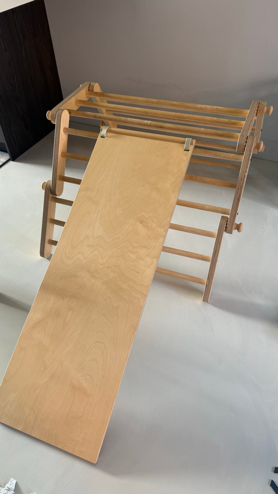 Houten Klimrek met Glijbaan - Montessori Speelgoed, Kinderen en Baby's, Ophalen, Zo goed als nieuw, Jongen of Meisje
