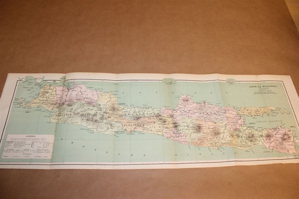 Antieke kaart - Java - Circa 1900, Ophalen of Verzenden, 1800 tot 2000, Nederland, Landkaart