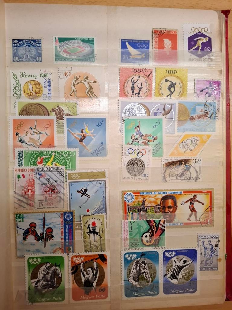 Stokboek met zegels thema sport, Ophalen of Verzenden, Gebruikt, Plaatje
