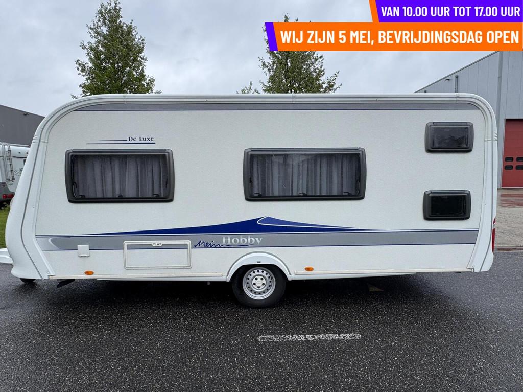 Hobby 500 KMFE DE LUXE, STAPELBED,FRANSBED,TREINZIT,VOORTENT, Hordeur, Hobby, 7 tot 8 meter, Bedrijf