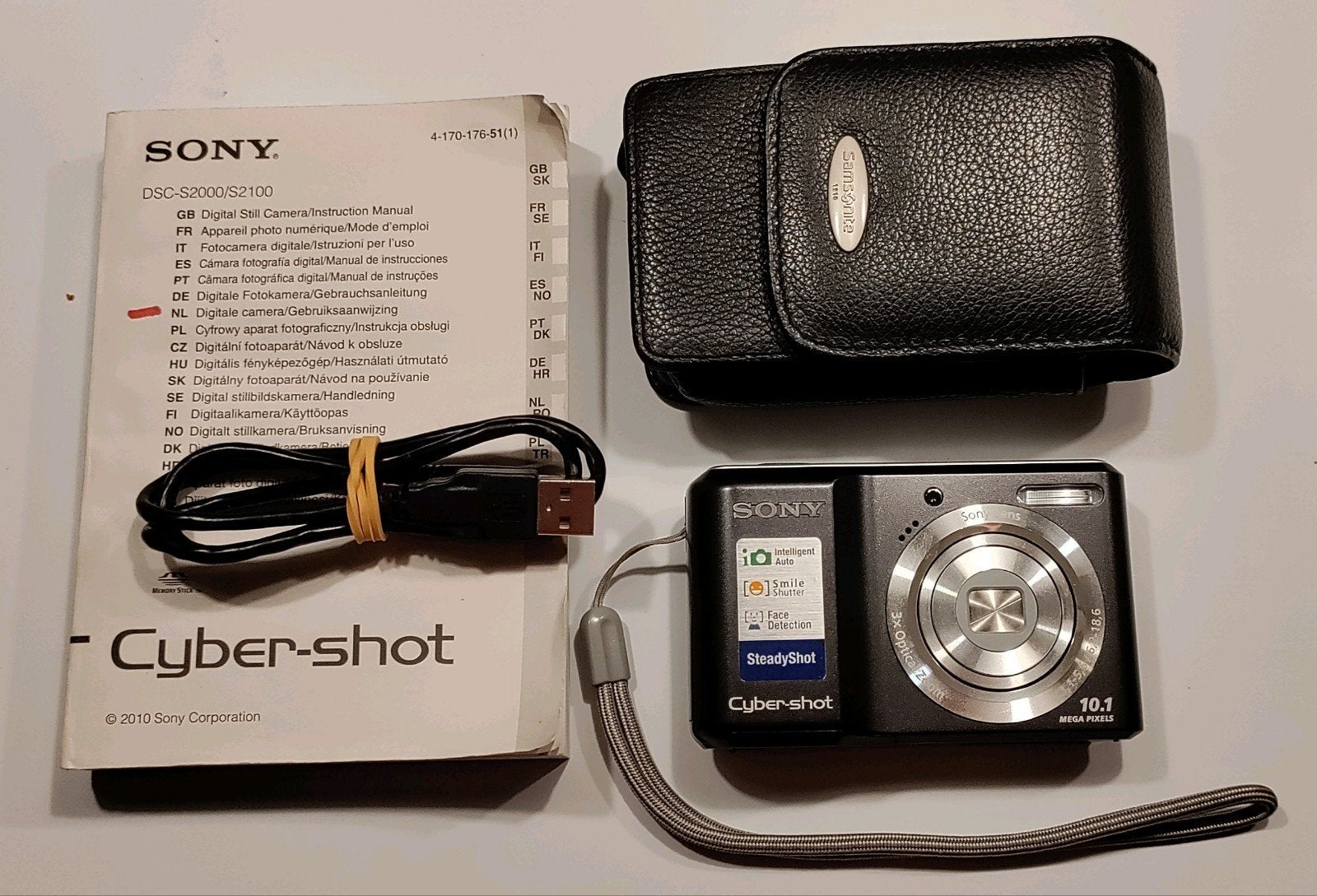 Sony Cyber-shot DSC-S2100 Compactcamera 10.1 MP, Audio, Tv en Foto, Beeldstabilisatie, 10 megapixels, Cameratas, Ophalen of Verzenden