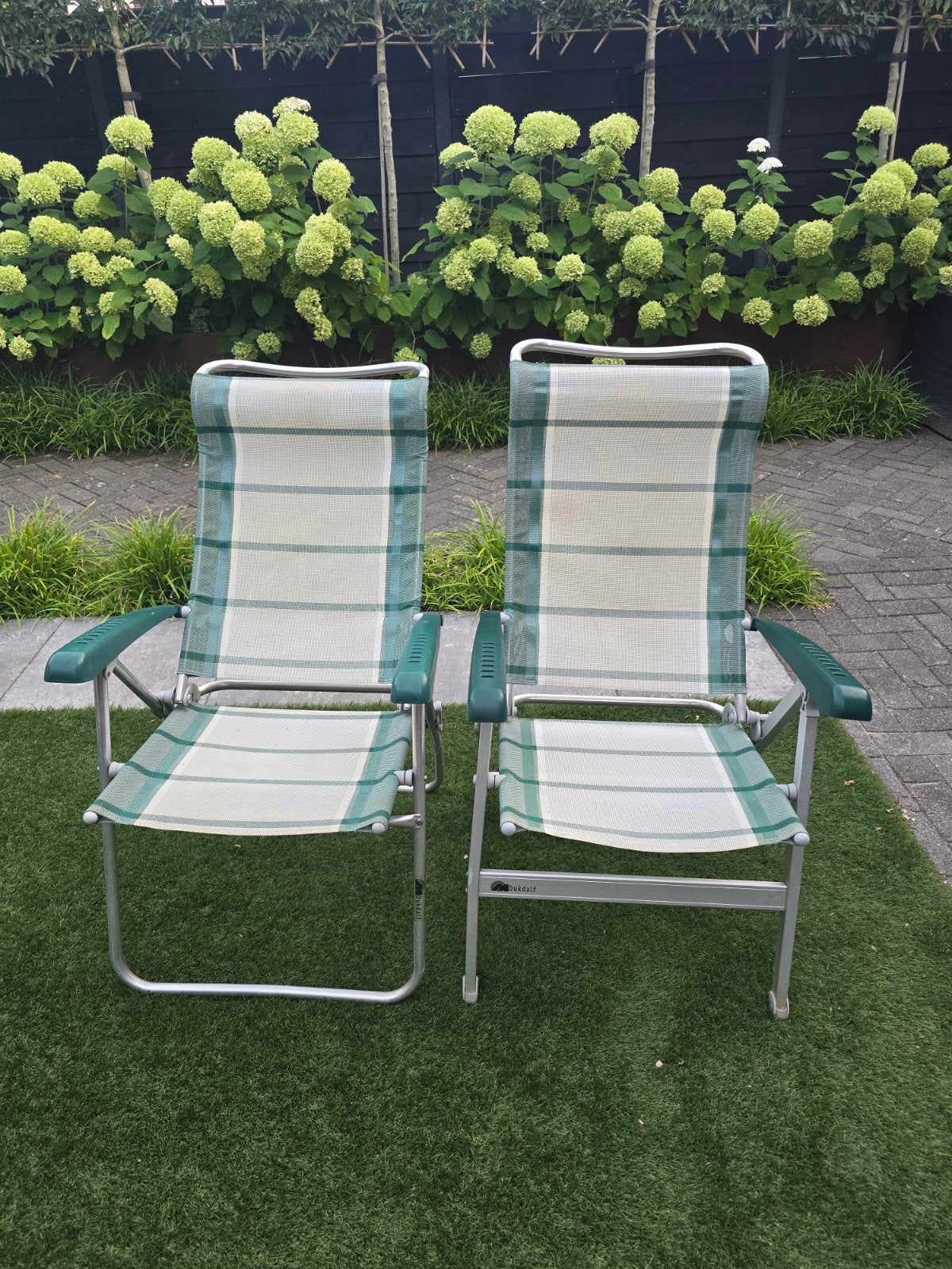 2 Dukdalf Campingstoelen - per stuk 25 euro, Ophalen, Zo goed als nieuw, Campingstoel