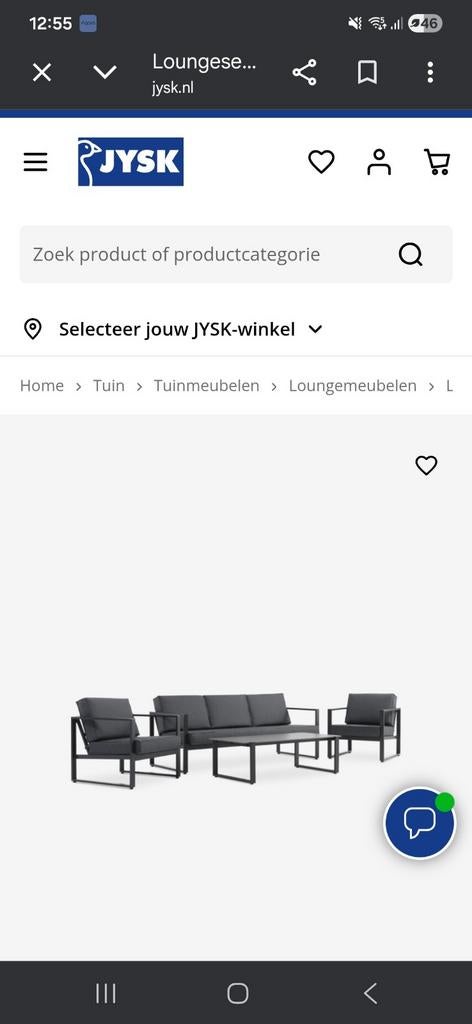 Tuinset VONGE
Loungeset VONGE 5-persoons zwart, Ophalen, Zo goed als nieuw