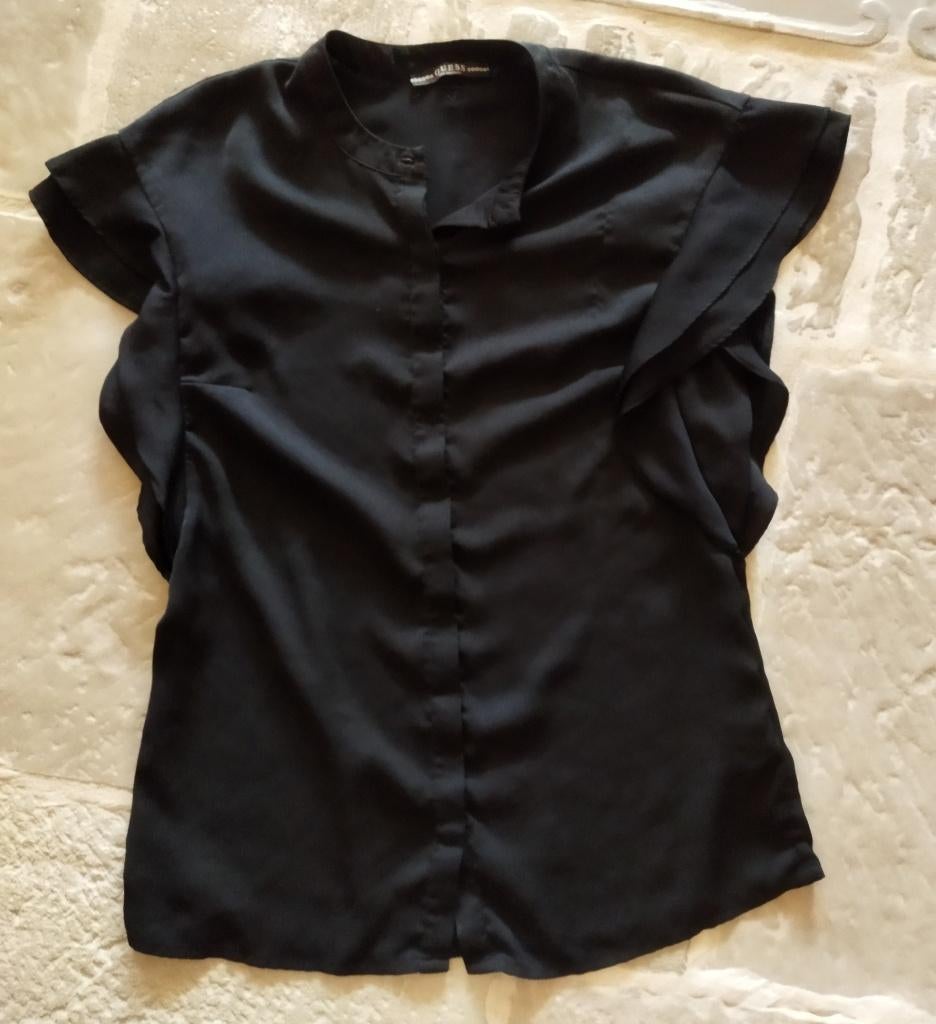 Guess Blouse Zwart Maat 36, Guess, Zwart, Ophalen of Verzenden, Zo goed als nieuw