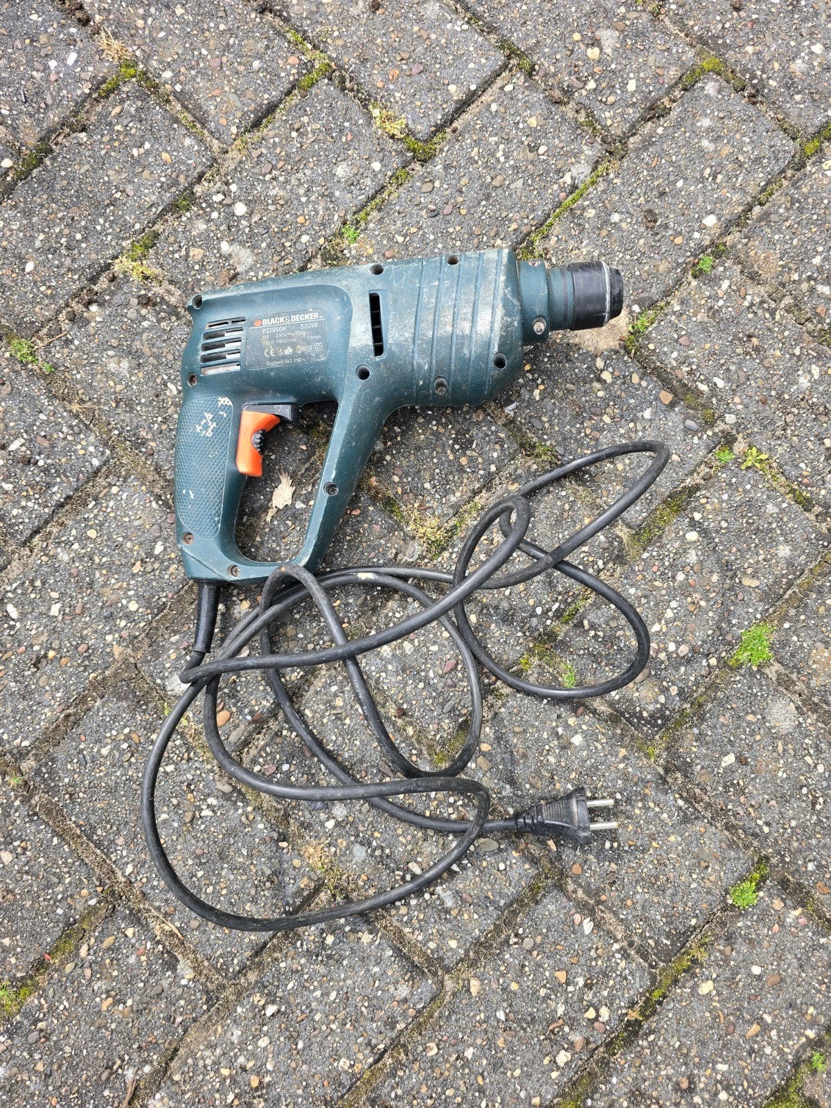 Black & Decker KD950K Klopboormachine 550W, Gebruikt, Klopboormechanisme, 400 tot 600 watt, Ophalen