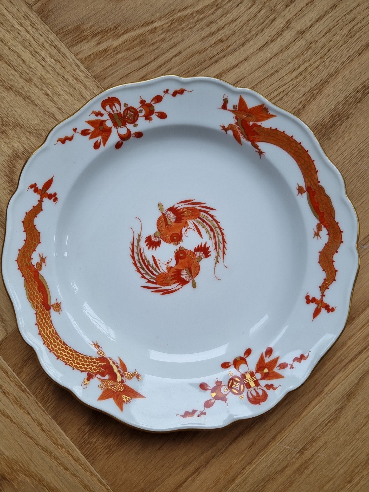 Meissen dessertbordje  Rode Draak 18 cm, Ophalen