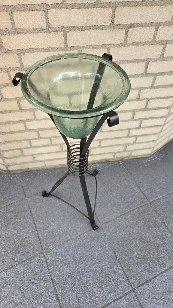Decoratieve plantenstandaard/ metalen standaard, Tuin en Terras, Bloembakken en Plantenbakken, Gebruikt, Minder dan 60 cm, Rond