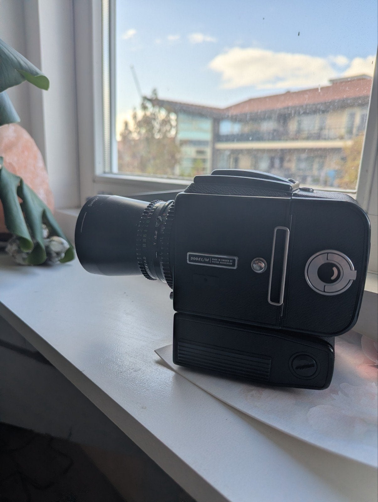Hasselblad 500 EL/M met Distagon 50mm f/4 lens, Ophalen, Gebruikt, Spiegelreflex, Overige Merken