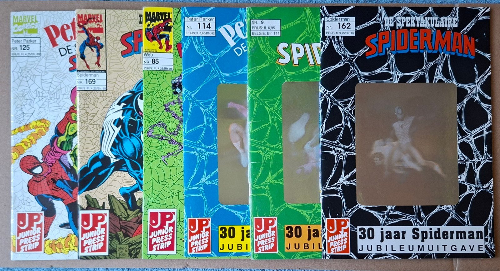 6 SPIDER-MAN SPECIALS. JUNIOR PRESS. 1993. HOLOGRAM / FOLIE., Amerika, Ophalen of Verzenden, Zo goed als nieuw, Meerdere comics