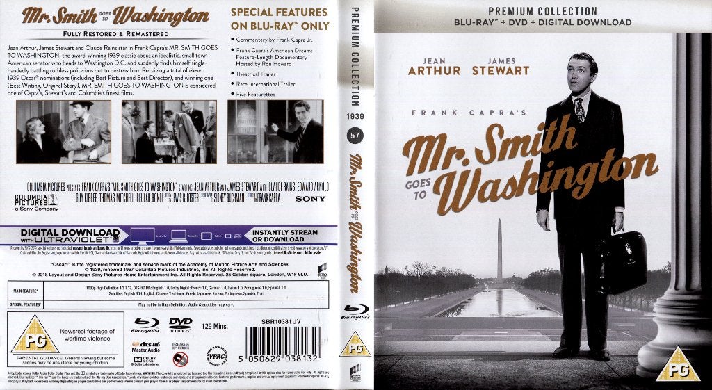 Mr. Smith Goes to Washington Blu-ray geen NL ondertitels, Film, Ophalen of Verzenden, Zo goed als nieuw, Klassiekers