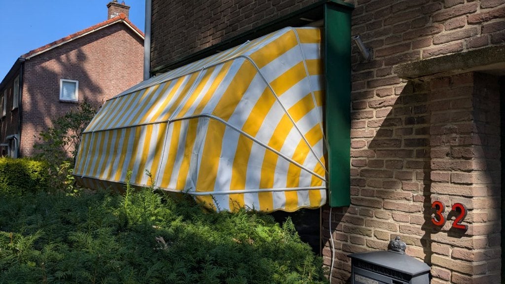 Markies zonnescherm elektrisch met afstandsbediening, Ophalen, Gebruikt, Elektrisch, Minder dan 250 cm