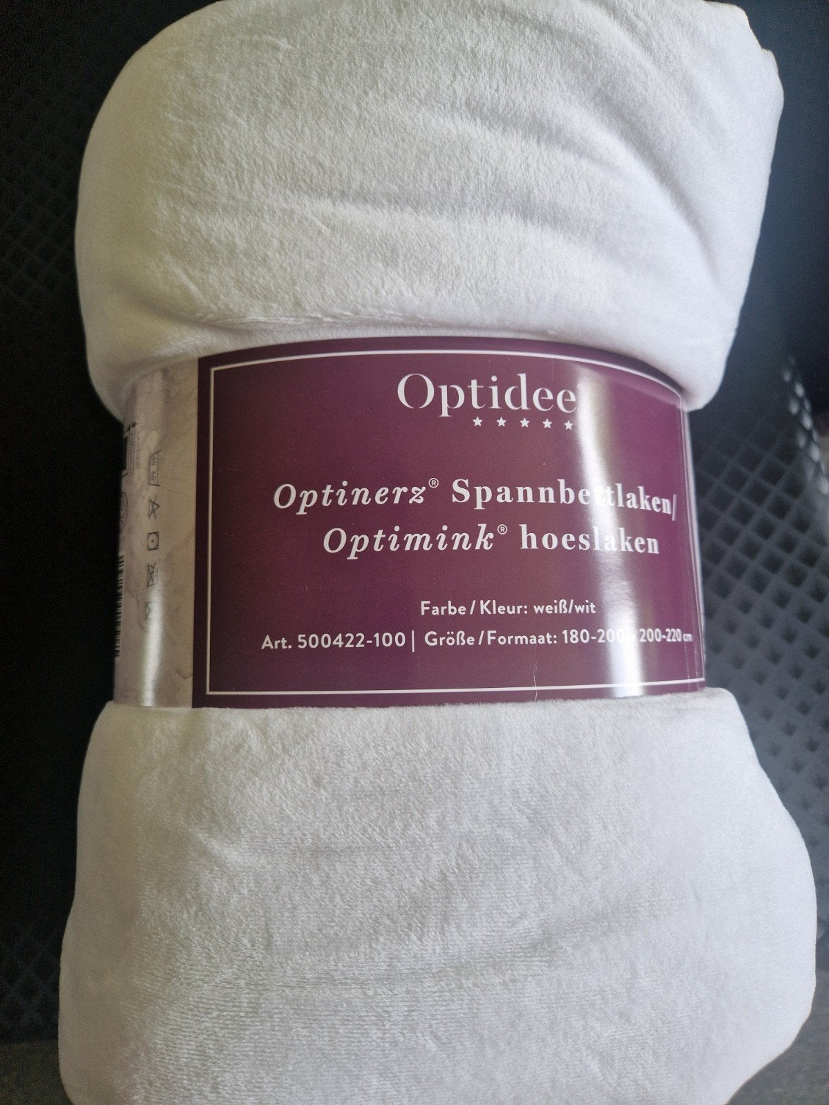 Nieuw hoeslaken Optidee Mink, Huis en Inrichting, Slaapkamer | Beddengoed, Verzenden, Overige merken, Wit, Hoeslaken of Sloop