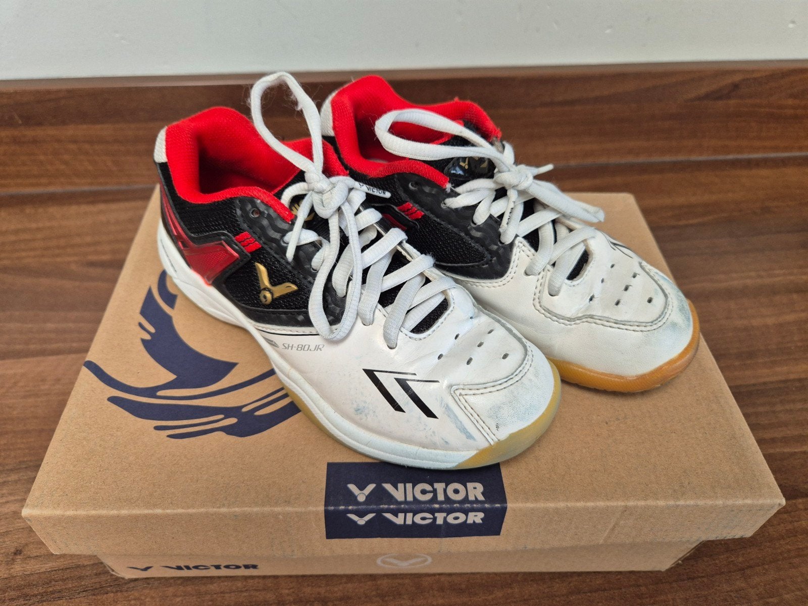 Victor Badmintonschoenen SH-80 JR - Maat 32, Ophalen of Verzenden, Victor, Gedragen, Wit