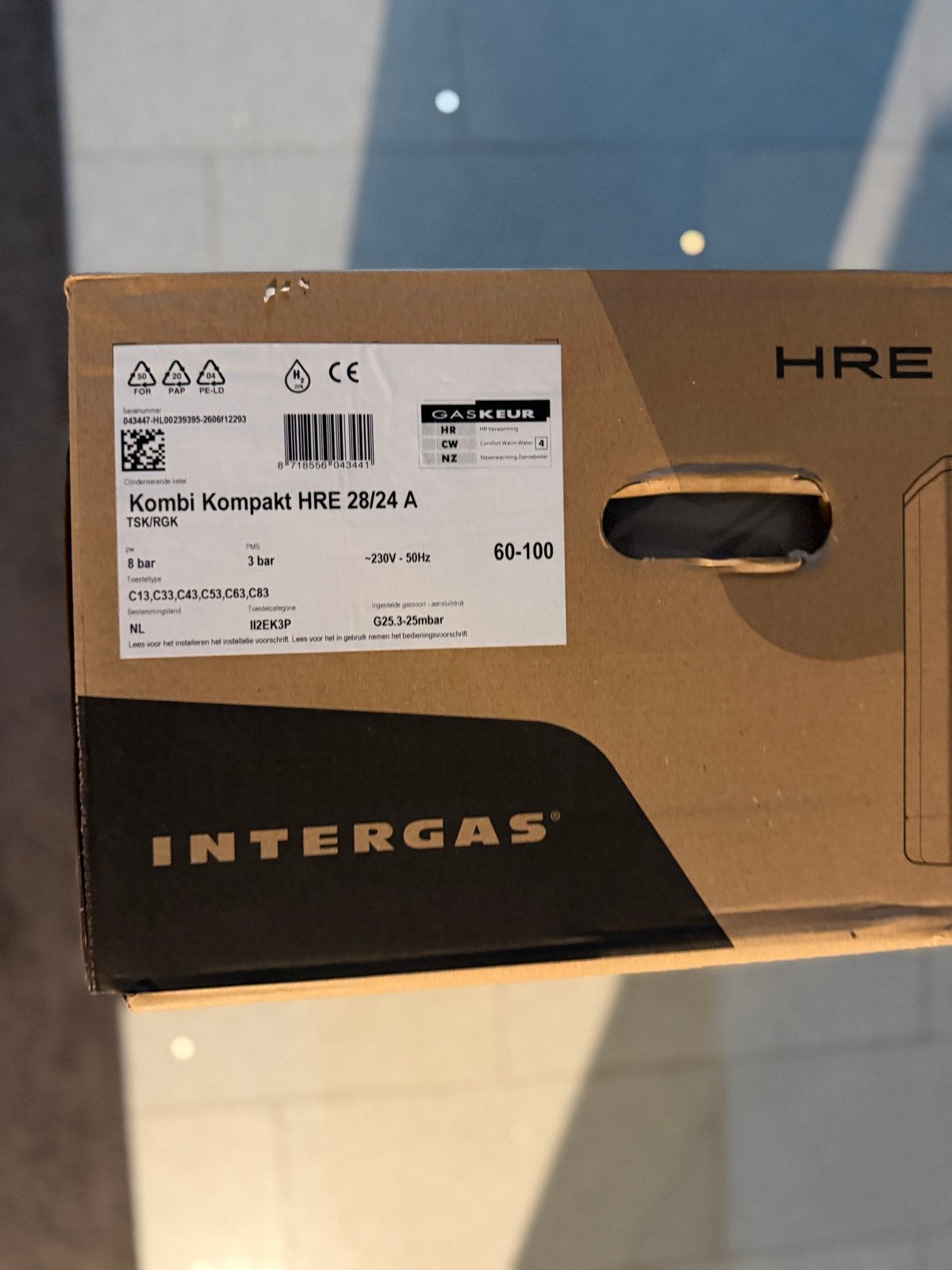 Nieuwe Intergas Kombi Kompakt HRE 28/24 A CV-ketel 2026, Ophalen, Hoog rendement (Hr), Cv-ketel of Combi-ketel, Nieuw