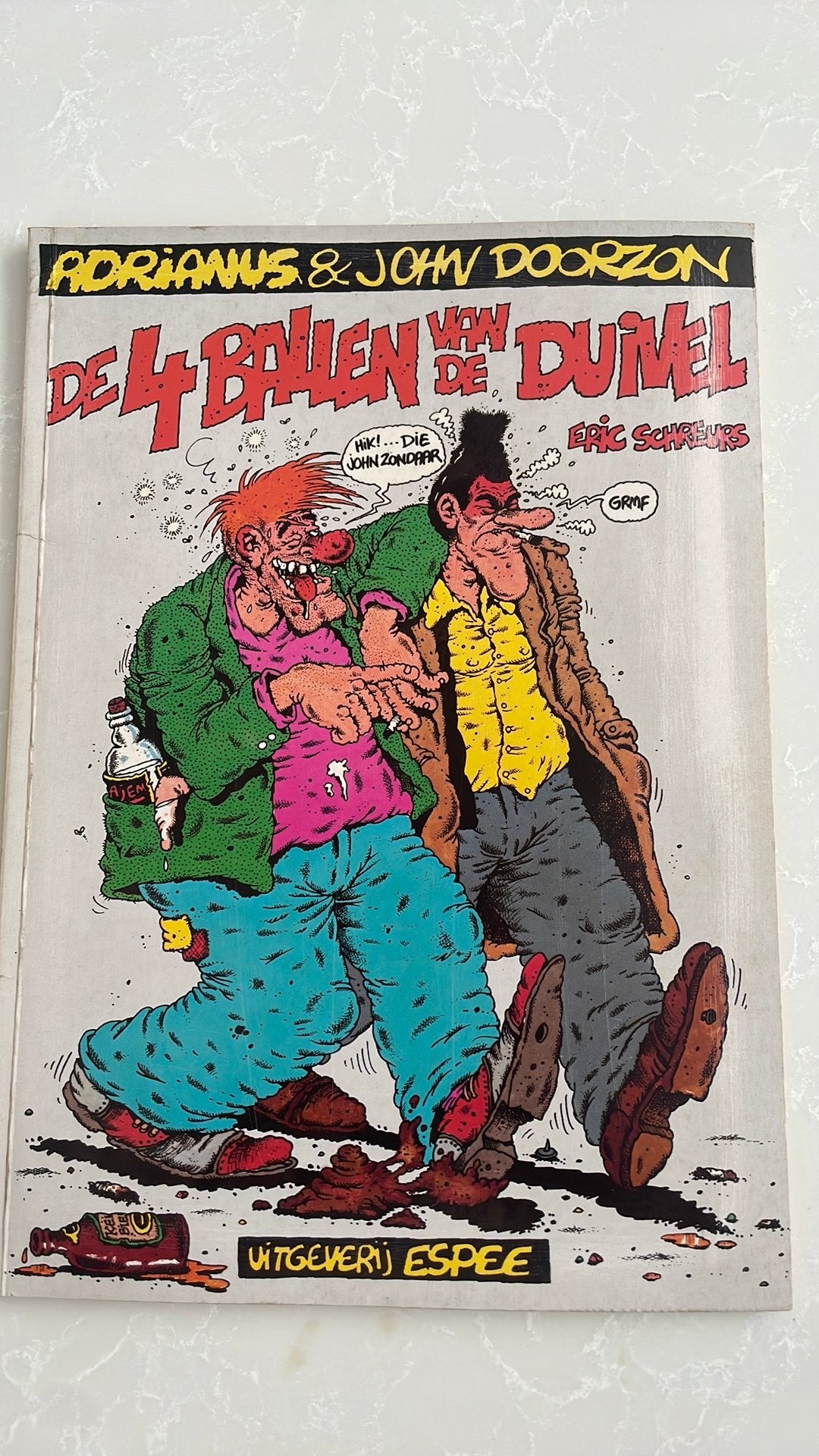 Stripboek van Eeic Schreurs: “ De 4 ballen van de duivel”, Europa, Ophalen of Verzenden, Gelezen, Eén comic
