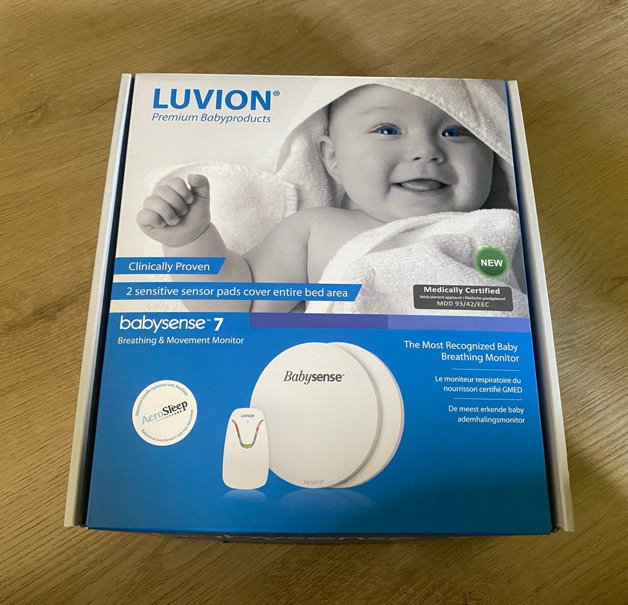 Luvion Babysense 7 Ademhalingsmonitor - zo goed als nieuw, Kinderen en Baby's, Babyfoons, Ophalen of Verzenden, Zo goed als nieuw