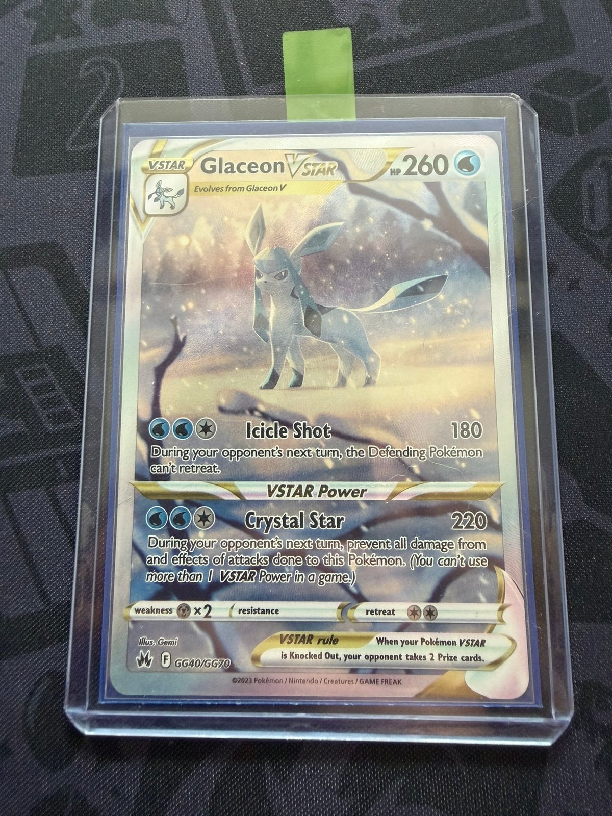 Pokémon Glaceon Vstar Alt Art GG40/GG70 NM, Ophalen of Verzenden, Zo goed als nieuw