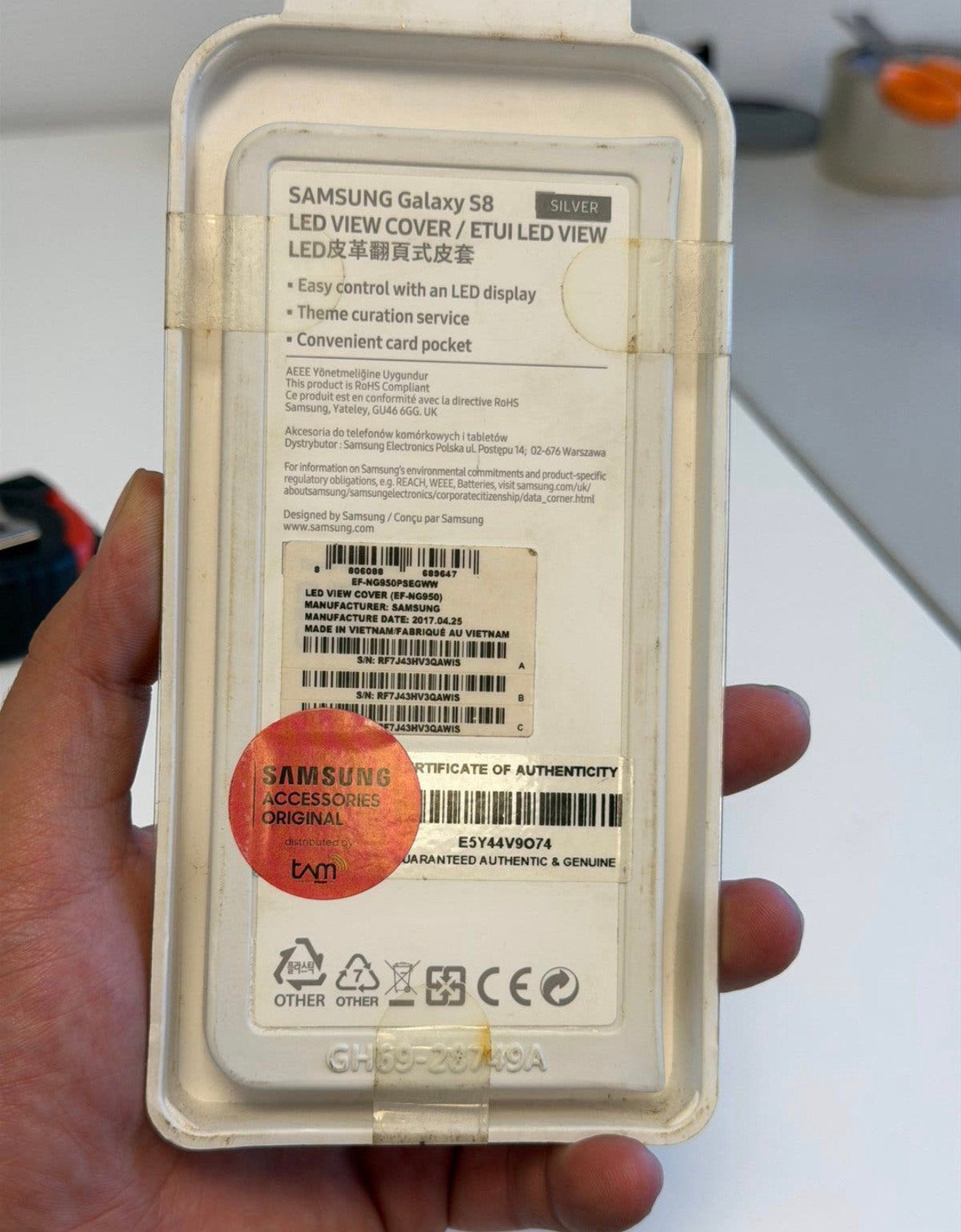Originele Samsung LED View Cover Galaxy S8 Grijs Nieuw hoes, P, P, P, Nieuw